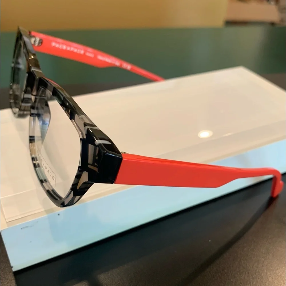 Face A Face FRANK 1 Col 0643 Mosaic & Red 51mm Square Eyeglasses